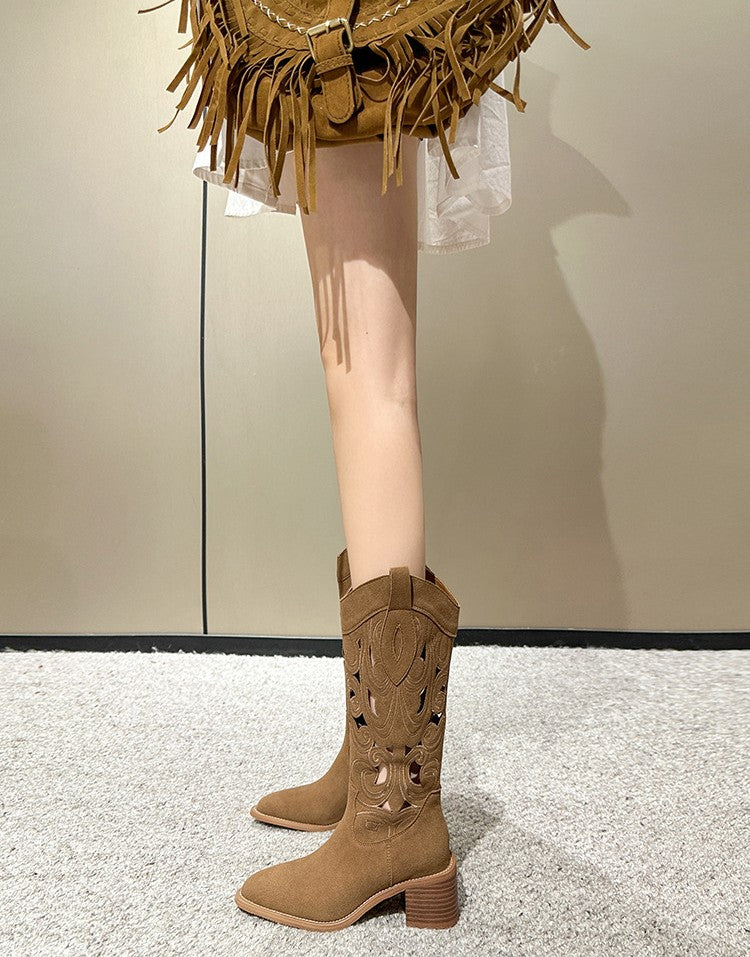 Selina - Embroidered Cowboy Boots