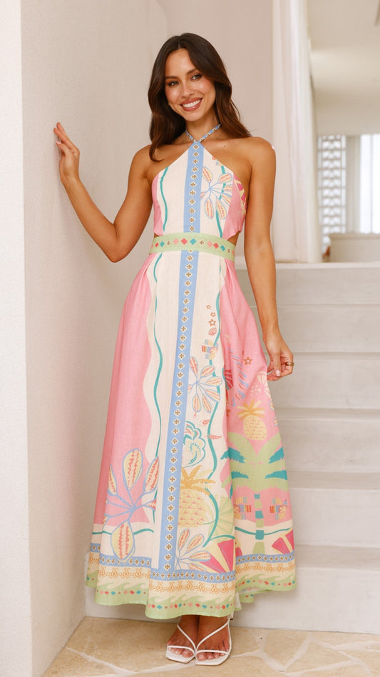 Paloma - Halter Maxi Dress
