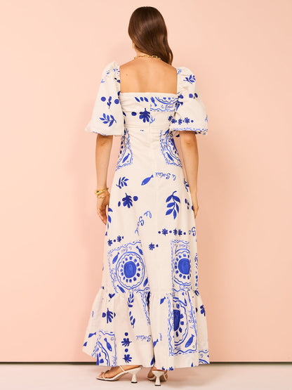 Olivia - Puff Sleeve Maxi Dress