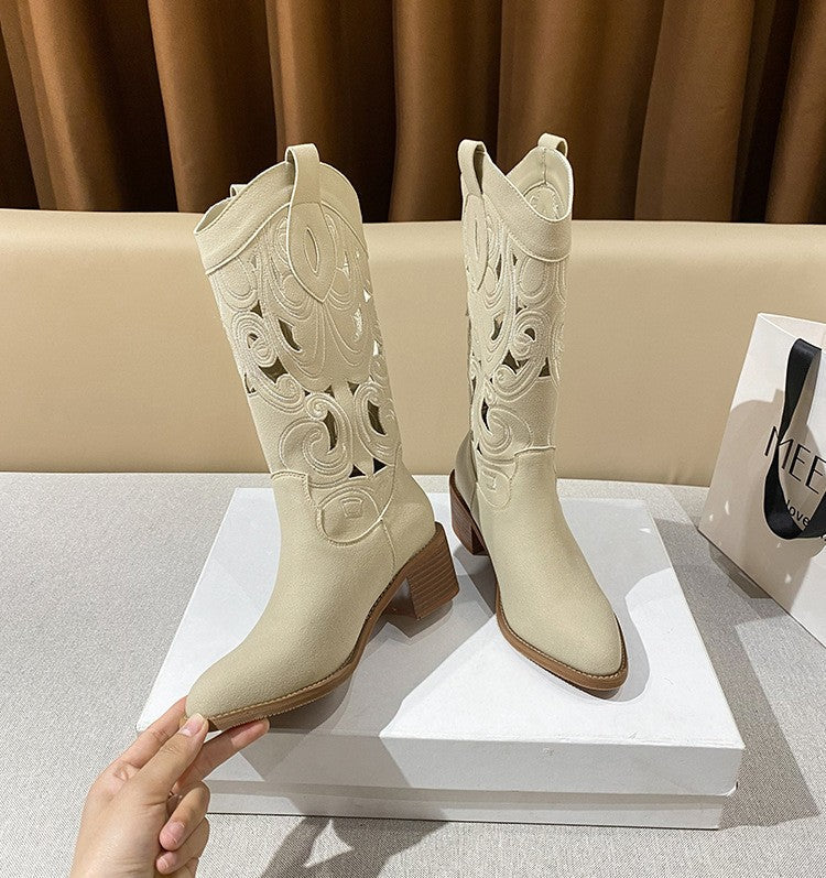 Selina - Embroidered Cowboy Boots
