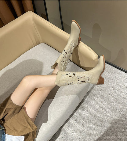 Selina - Embroidered Cowboy Boots