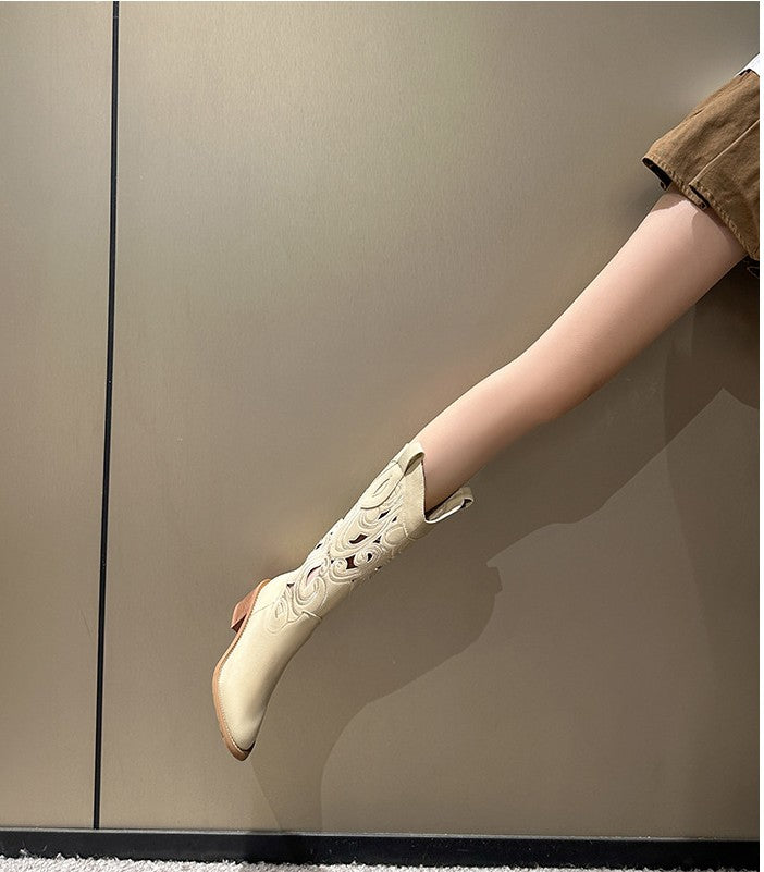 Selina - Embroidered Cowboy Boots