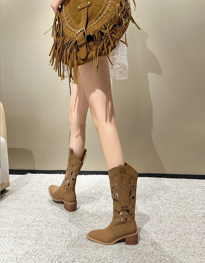 Selina - Embroidered Cowboy Boots