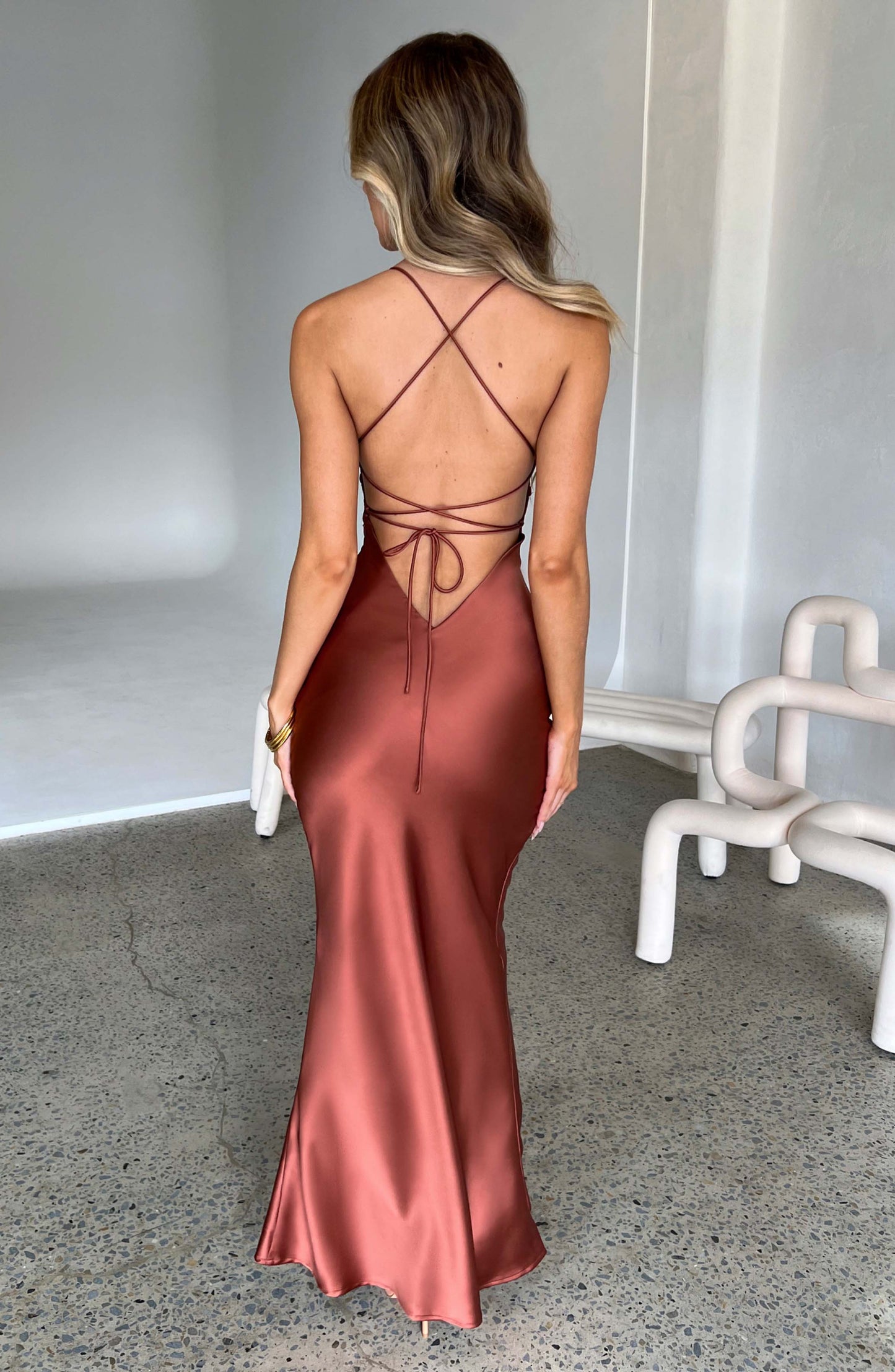 Venus - Satin Maxi Dress
